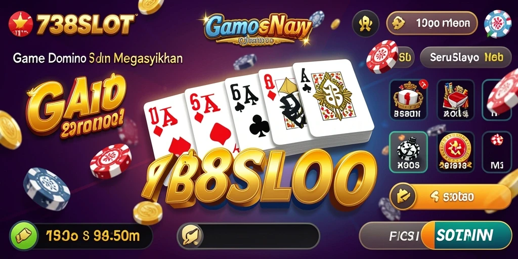 Tangkapan layar gameplay seru di 738SLOT, memperlihatkan aksi Domino.