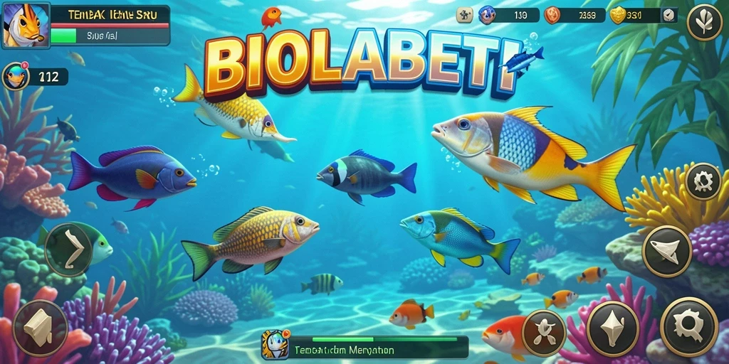 Gameplay menembak ikan yang menarik di BIOLABET.