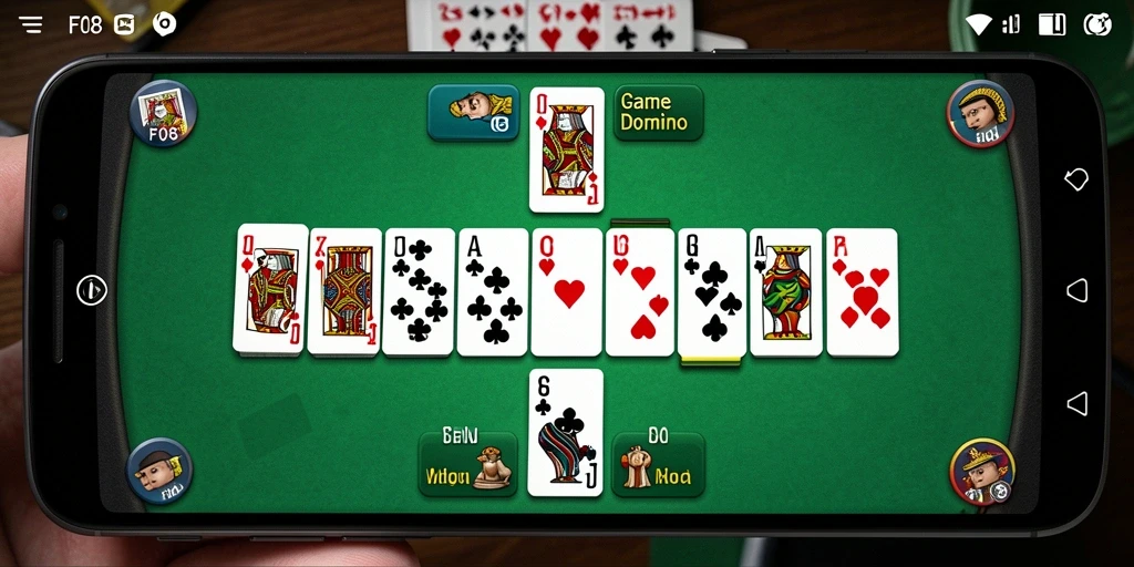Tampilan gameplay seru dalam permainan Domino F08.