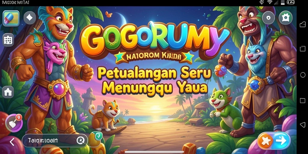 Screenshot dari gameplay seru GOGORUMMY yang menampilkan aksi petualangan.