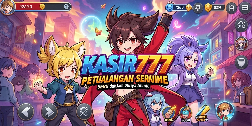 Tampilan gameplay KASIR777 dengan karakter Anime yang dinamis dan menarik.