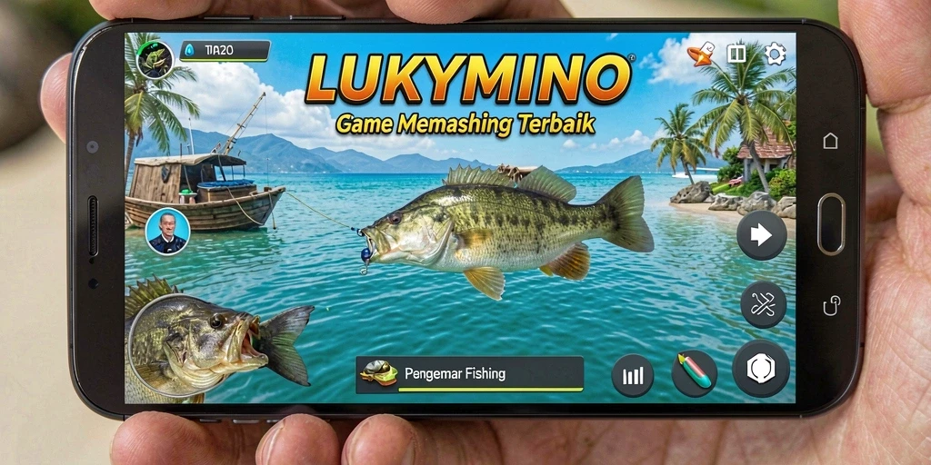 Tangkapan ikan besar di gameplay LUKYMINO yang menakjubkan.