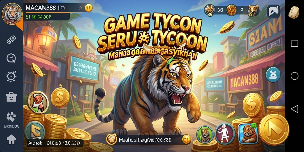 Screenshot gameplay <strong>MACAN388</strong> menunjukkan tantangan membangun bisnis yang sukses.