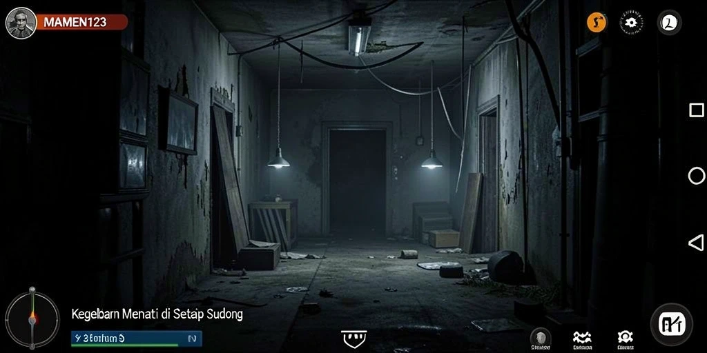 Tampilan gameplay yang mencekam dan menegangkan dari MAMEN123.