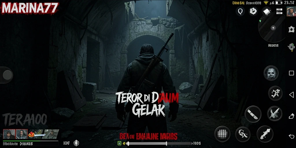 Tangkapan layar gameplay MARINA77 menampilkan suasana Horror yang mencekam.