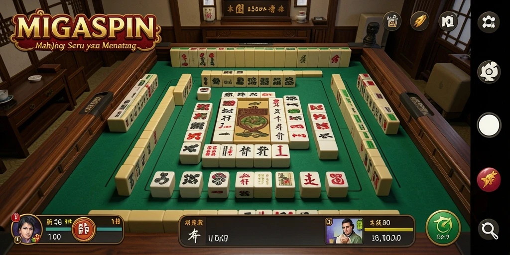 Gameplay menarik MIGASPIN dalam permainan Mahjong yang penuh tantangan.