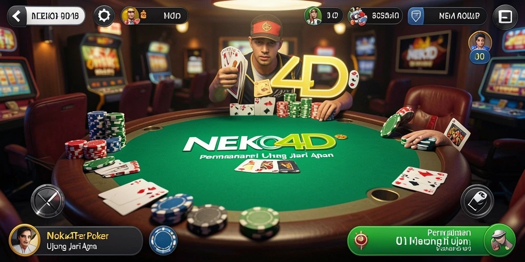 Tampilan gameplay Poker seru di NEKO4D yang penuh aksi.