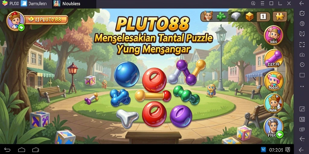 Tangkapan layar gameplay PLUTO88 yang menunjukkan tantangan puzzle yang seru.