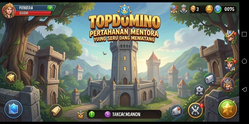 Screenshot menampilkan aksi seru dalam permainan Tower Defense.