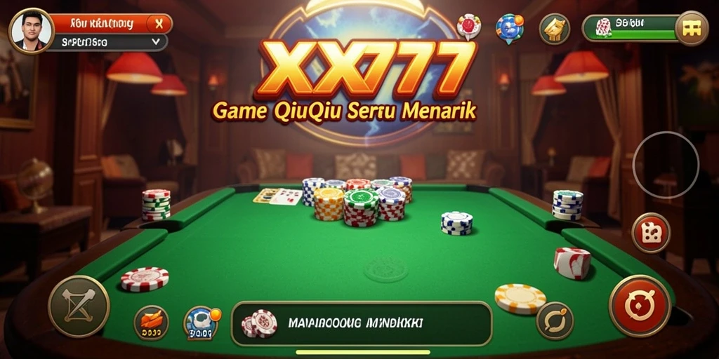 Tampilan menawan dari gameplay QiuQiu XXX777.